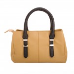 Beau Design Stylish Beige Color Imported PU Leather Casual Handbag With Double Handle For Women's/Ladies/Girls Beau Design Stylish Beige Color Imported PU Leather Casual Handbag With Double Handle For Women's/Ladies/Girls